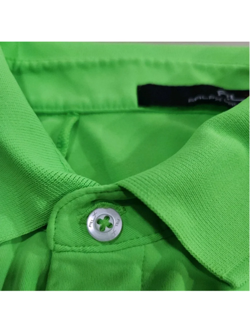 RLX Ralph Lauren Polo Shirt Mens Large Olympia Fileds Country Club Emblem Flaw